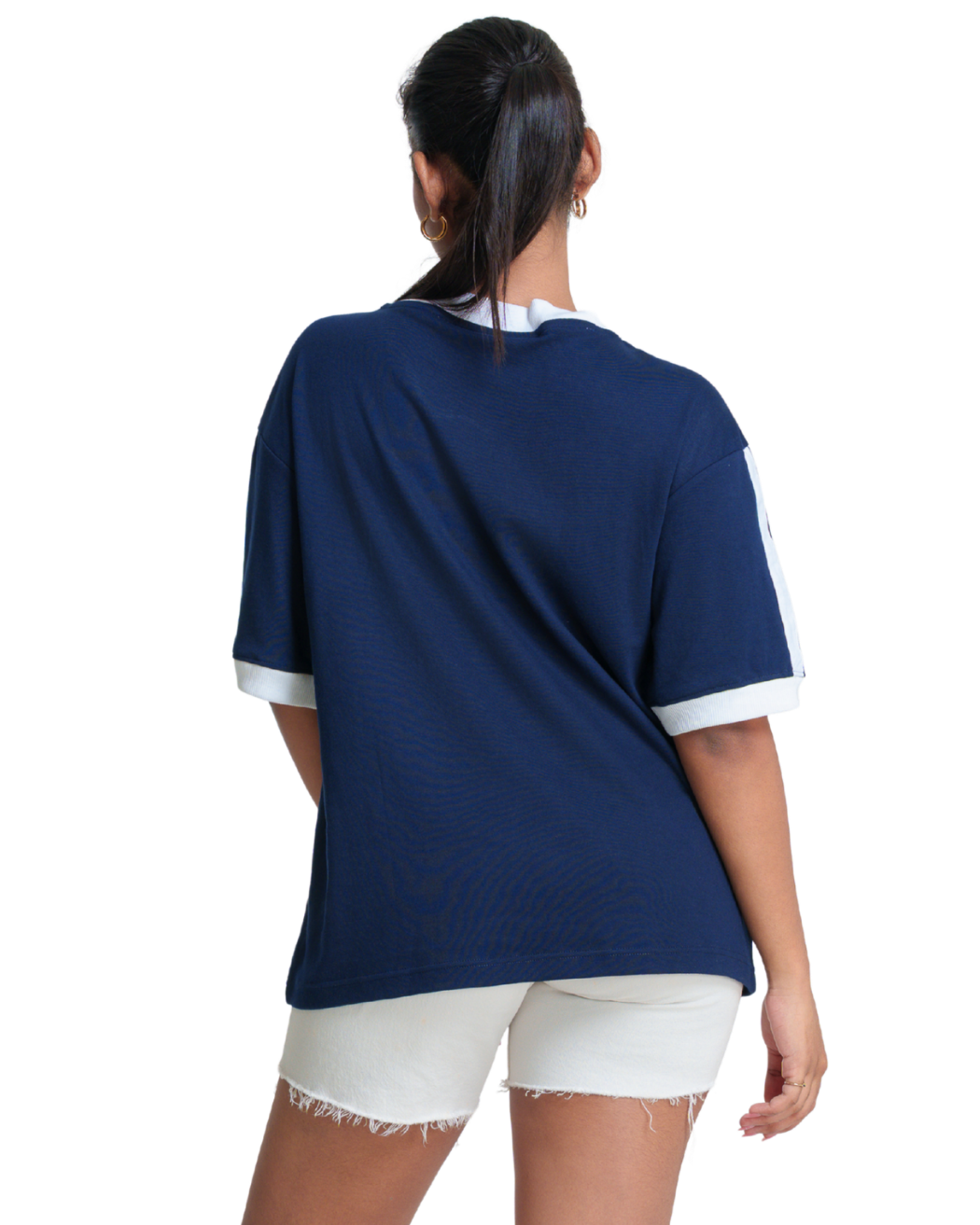 V Line Oversized Tee - Midnight