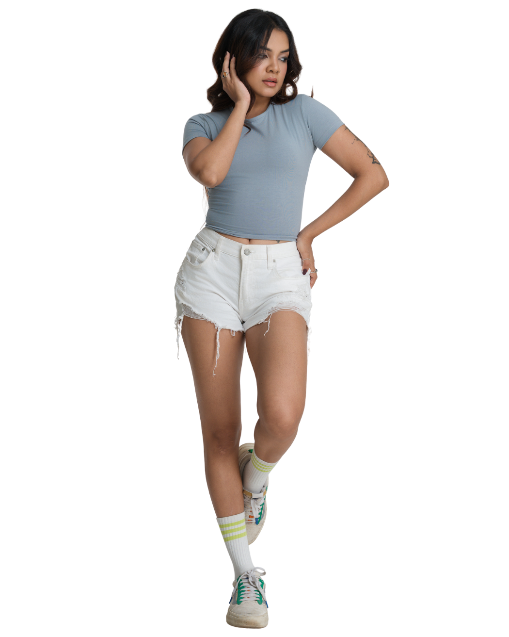 Bodyline Fit Short Sleeve Crop - Dove