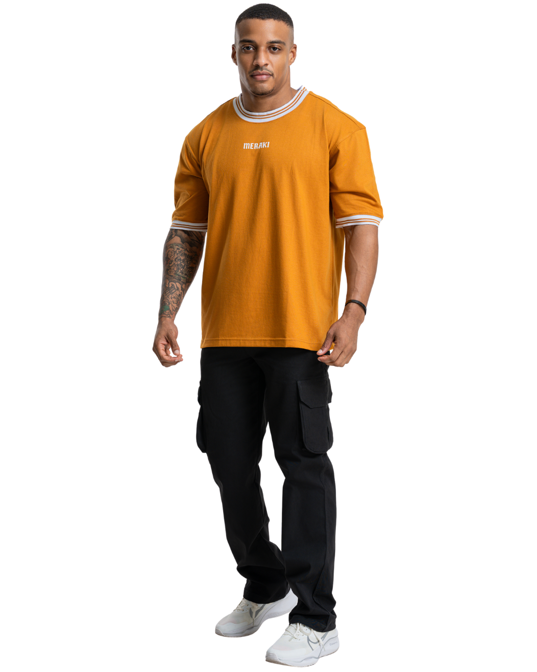 Ribline Oversize Tee - Gold Ochre