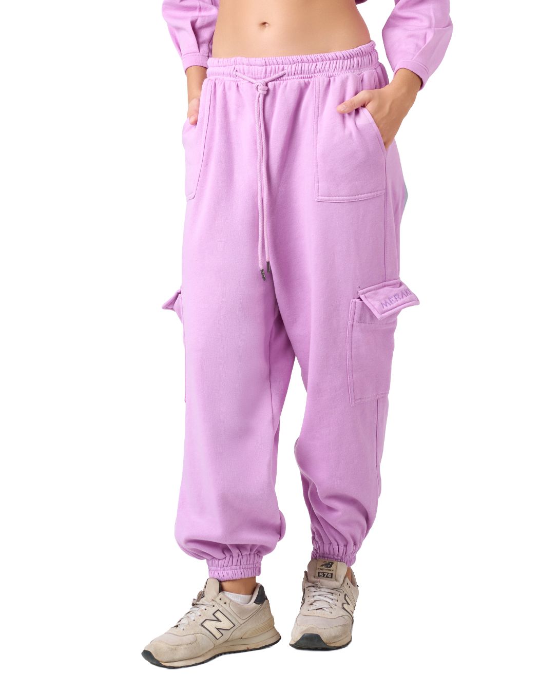 Shelyn Cargo Jogger - Fuschia