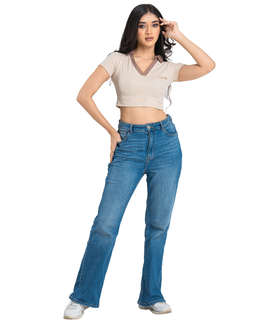Curveslim V Crop Tee - Caramel