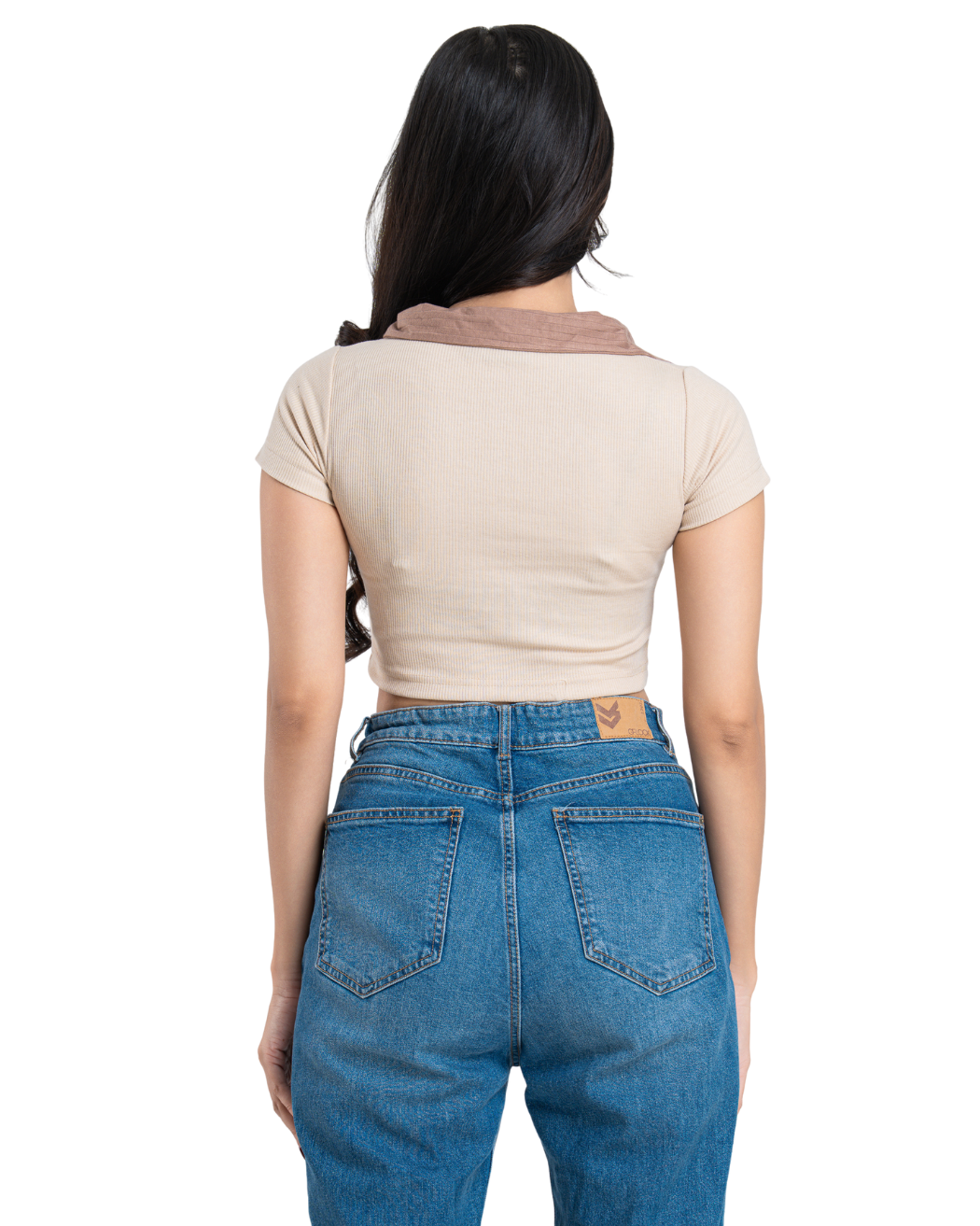 Curveslim V Crop Tee - Caramel