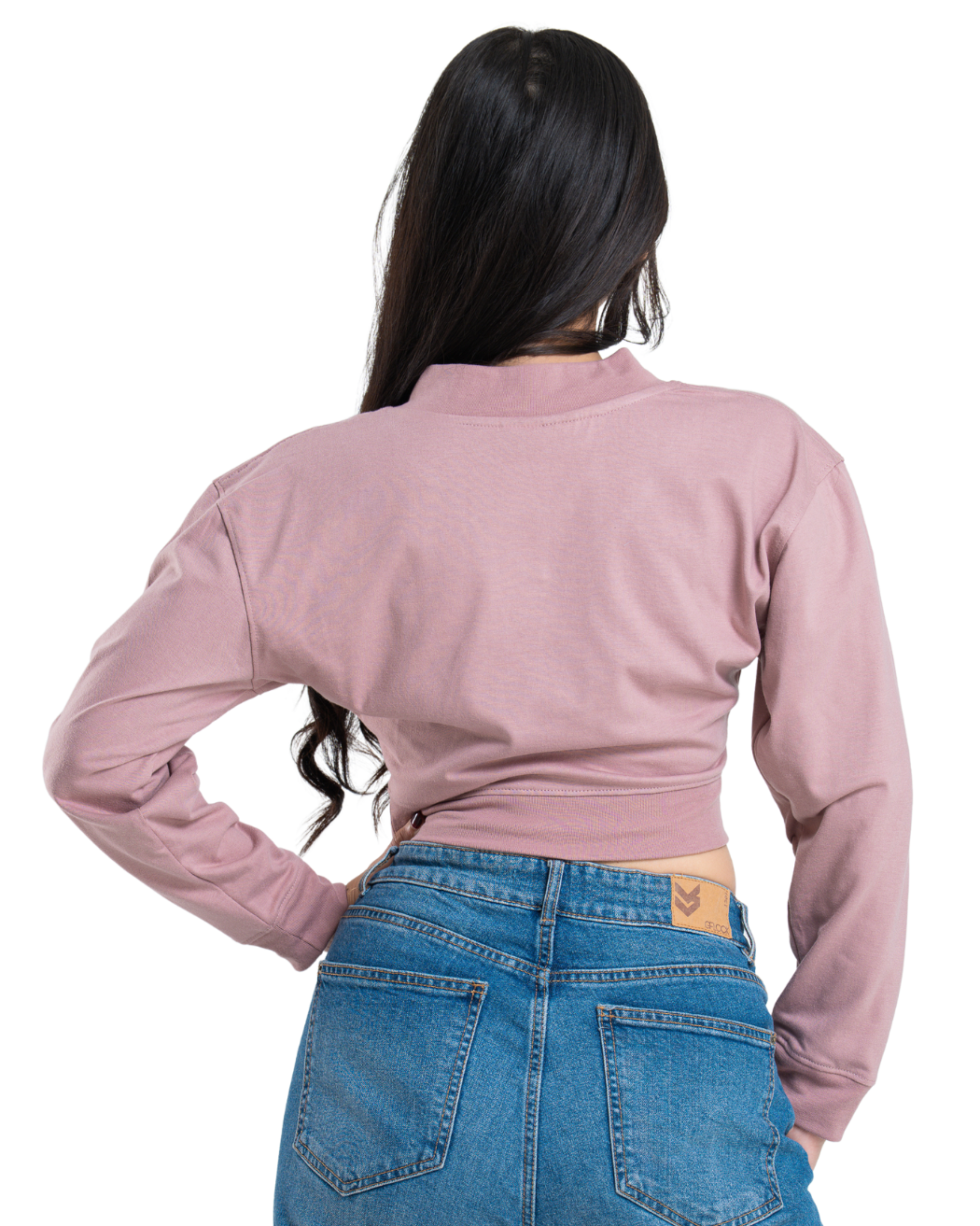 Slimline V Crop Tee - Puce