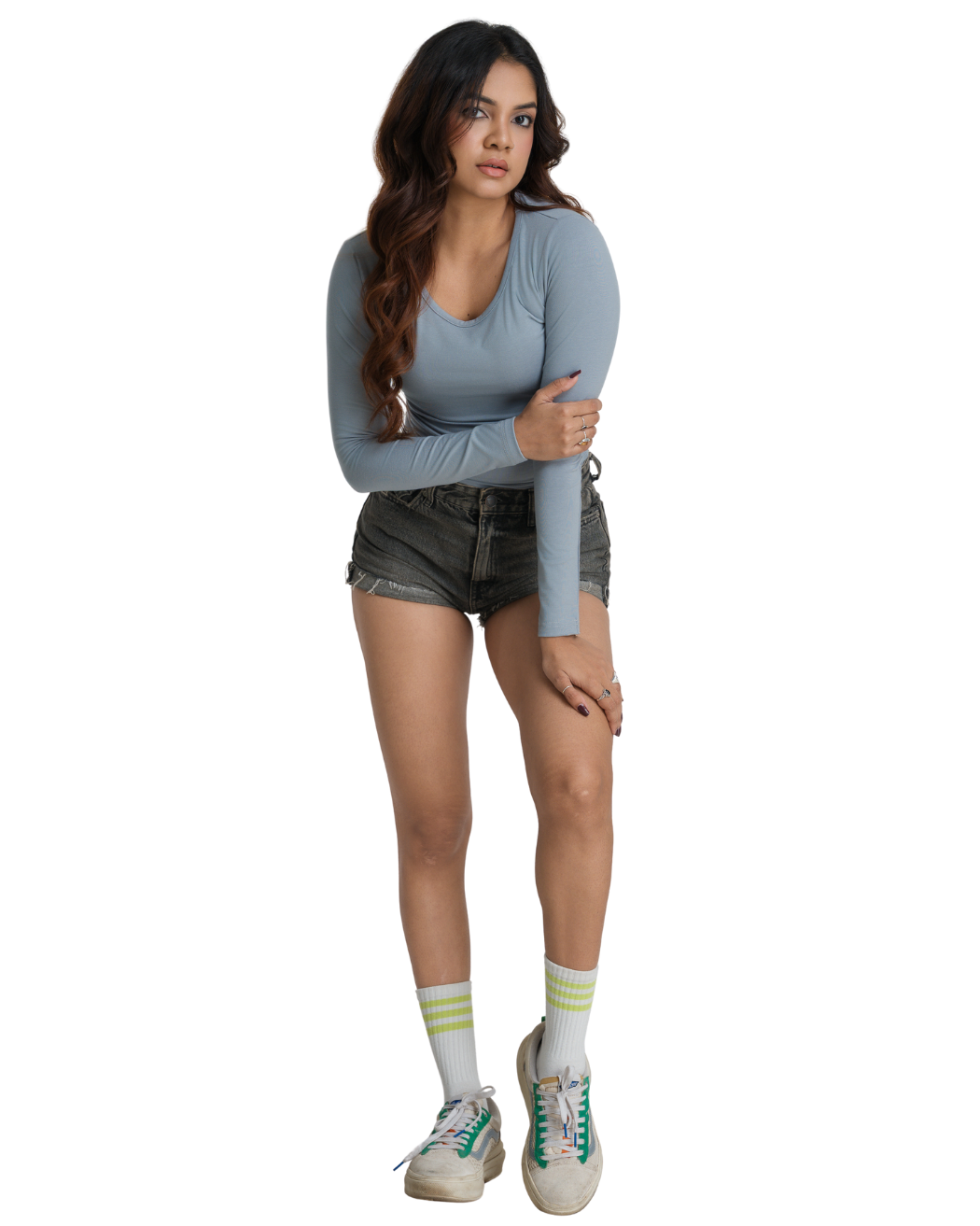 Bodyline Fit Long Sleeve Crop - Dove