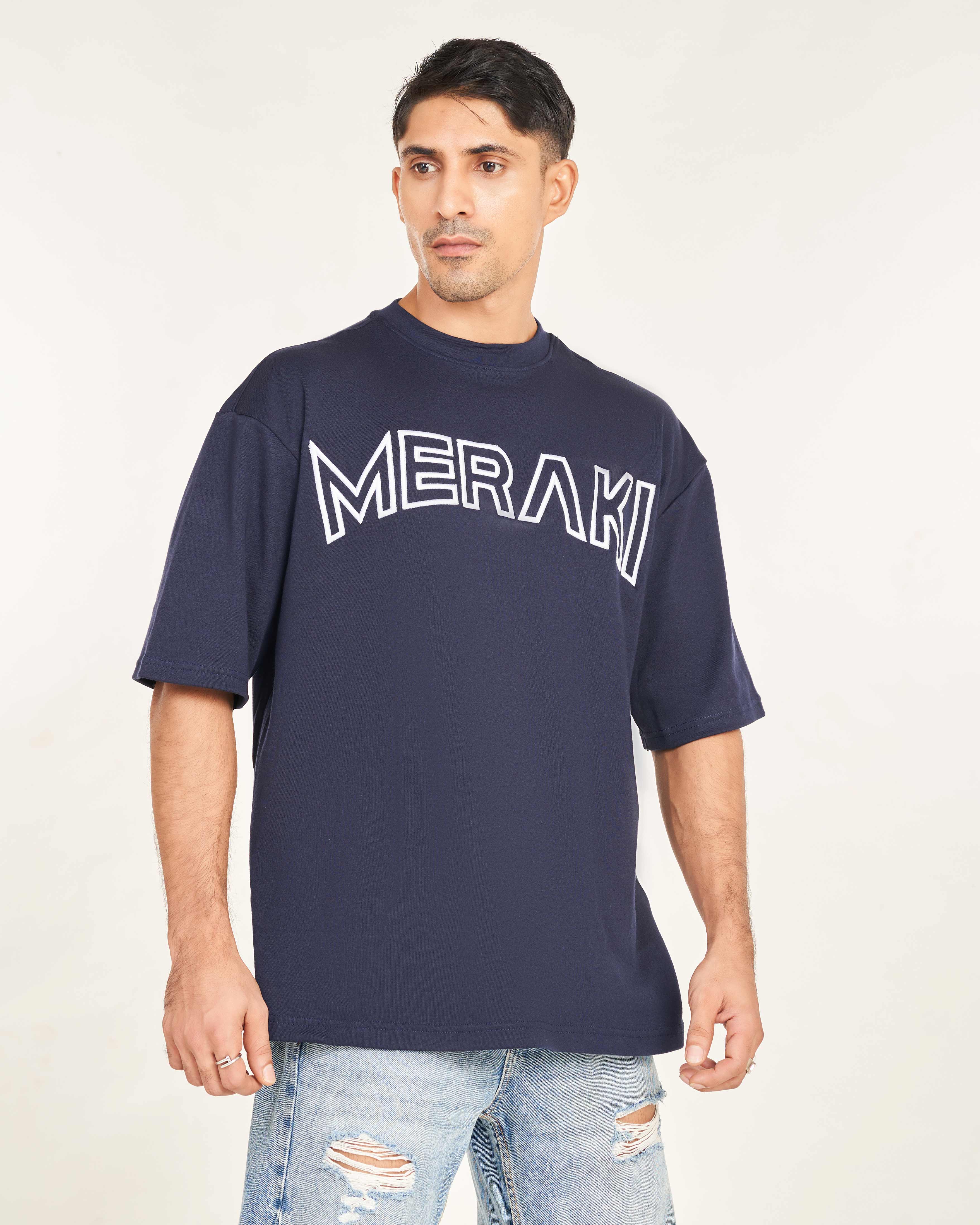 Unisex Warrior Oversize Tee - Navy