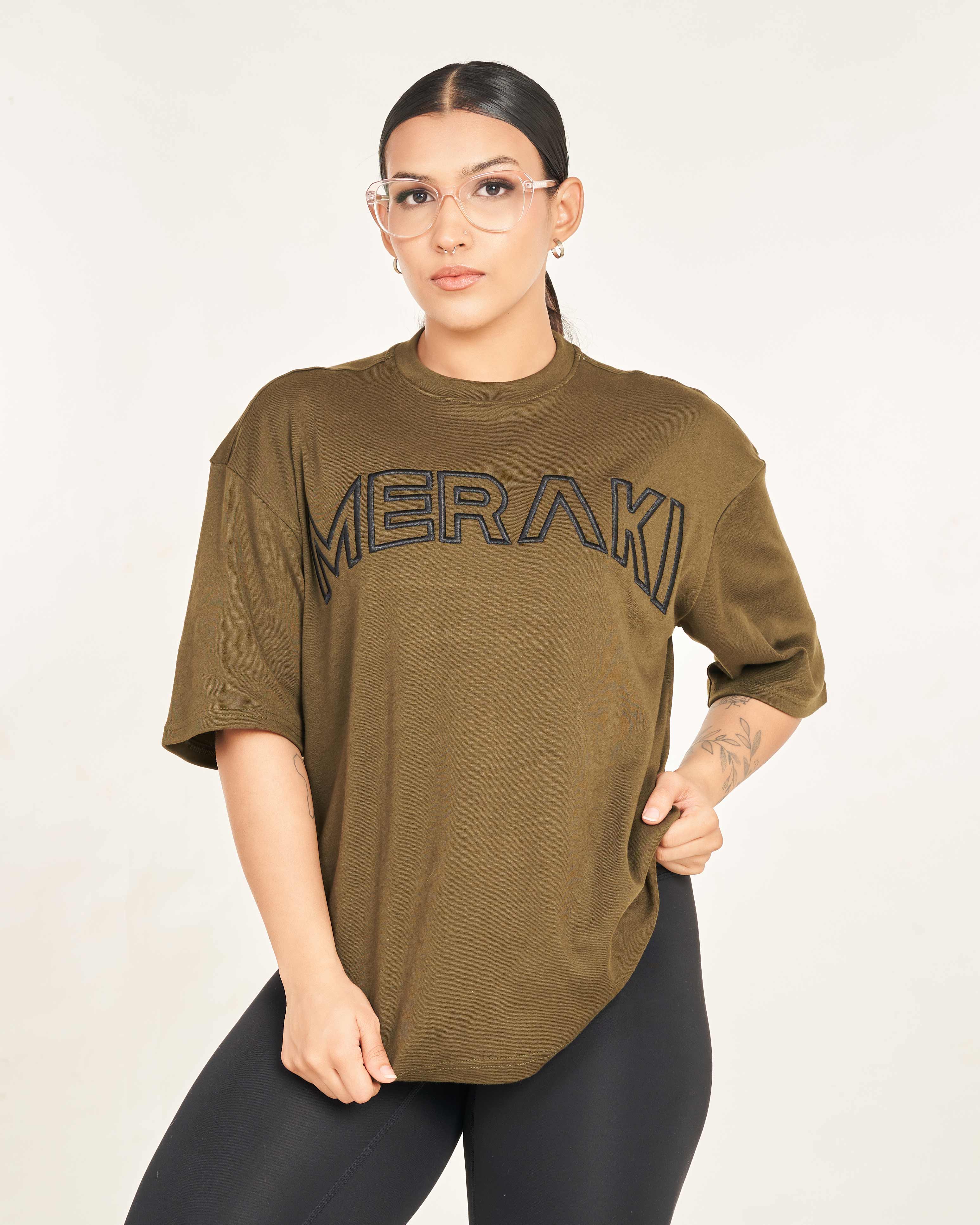 Unisex Warrior Oversize Tee - Moss Grey