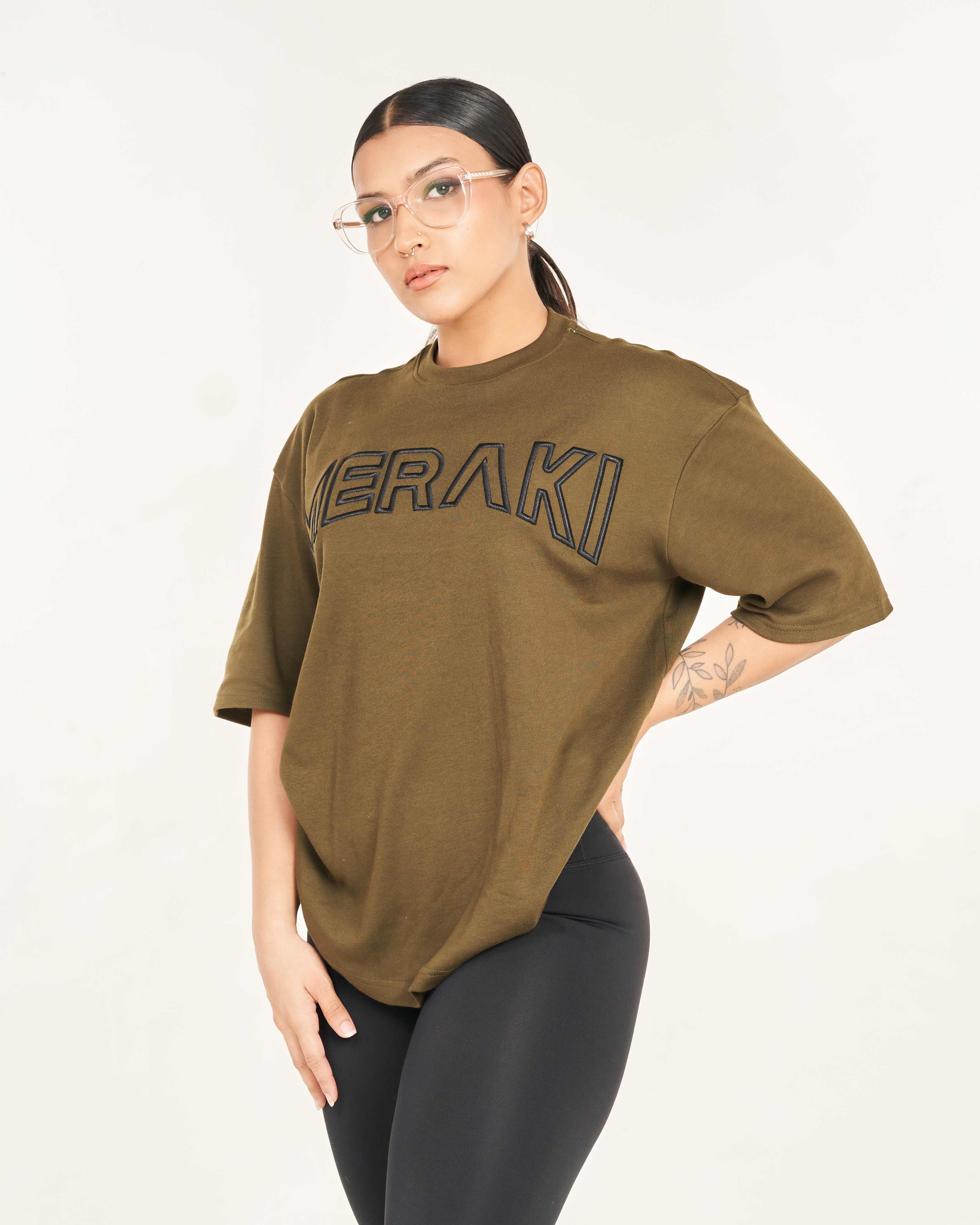 Unisex Warrior Oversize Tee - Moss Grey