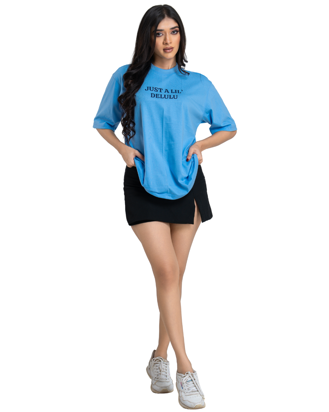 Lil' Delulu Oversize Tee - Sky