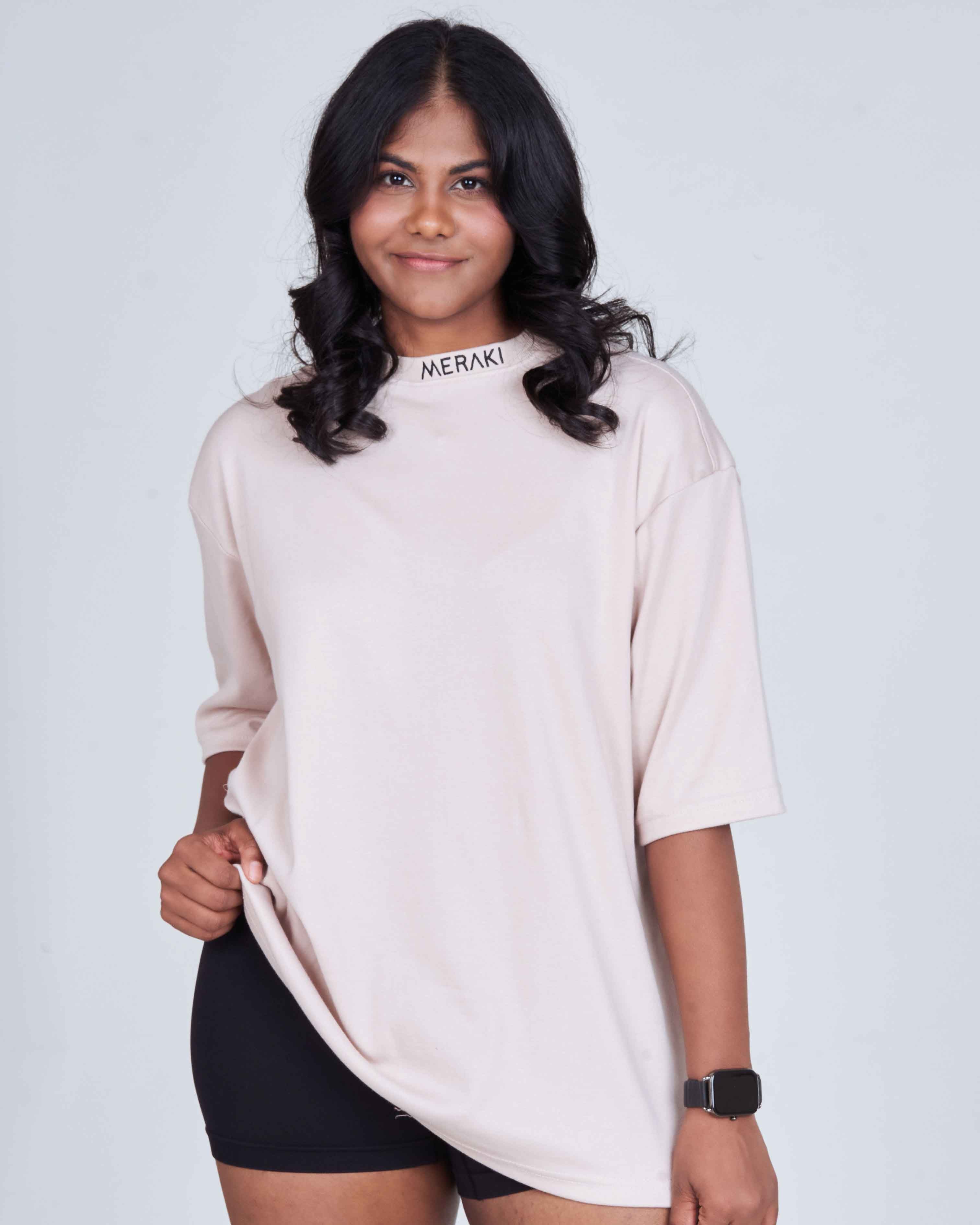 Unisex Core Oversize Tee - Champagne