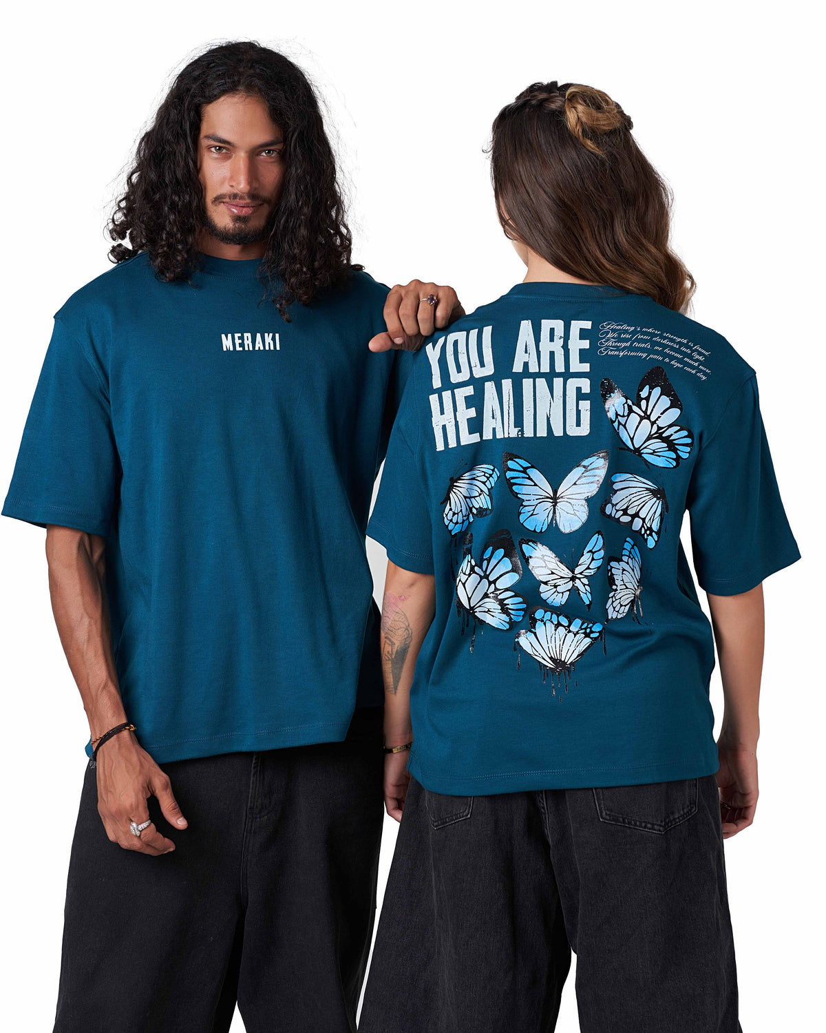 Metamora Oversize Tee - Steel Blue