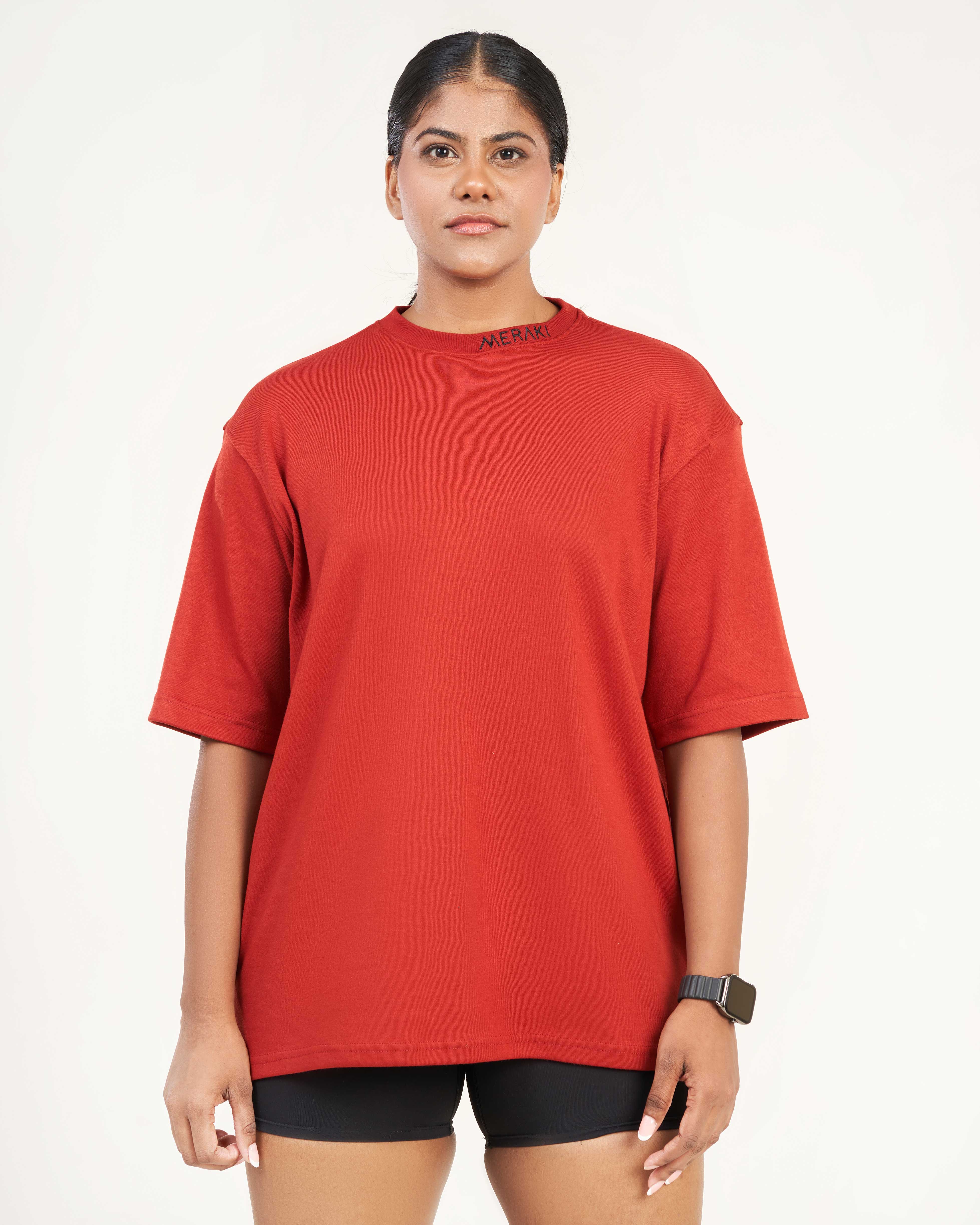 Unisex Core Oversize Tee - Vermilion