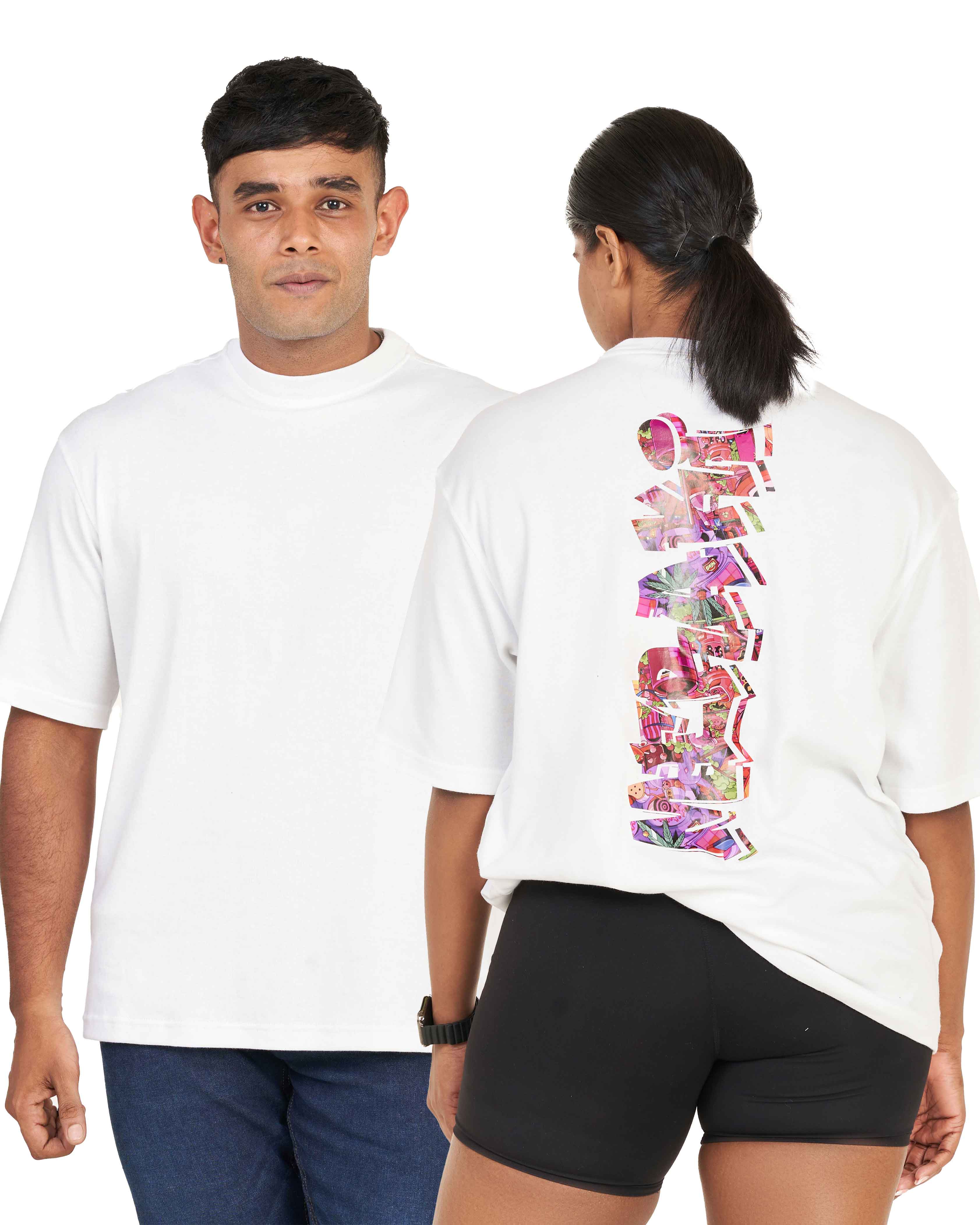 Unisex Graphic Oversize Tee - Frost