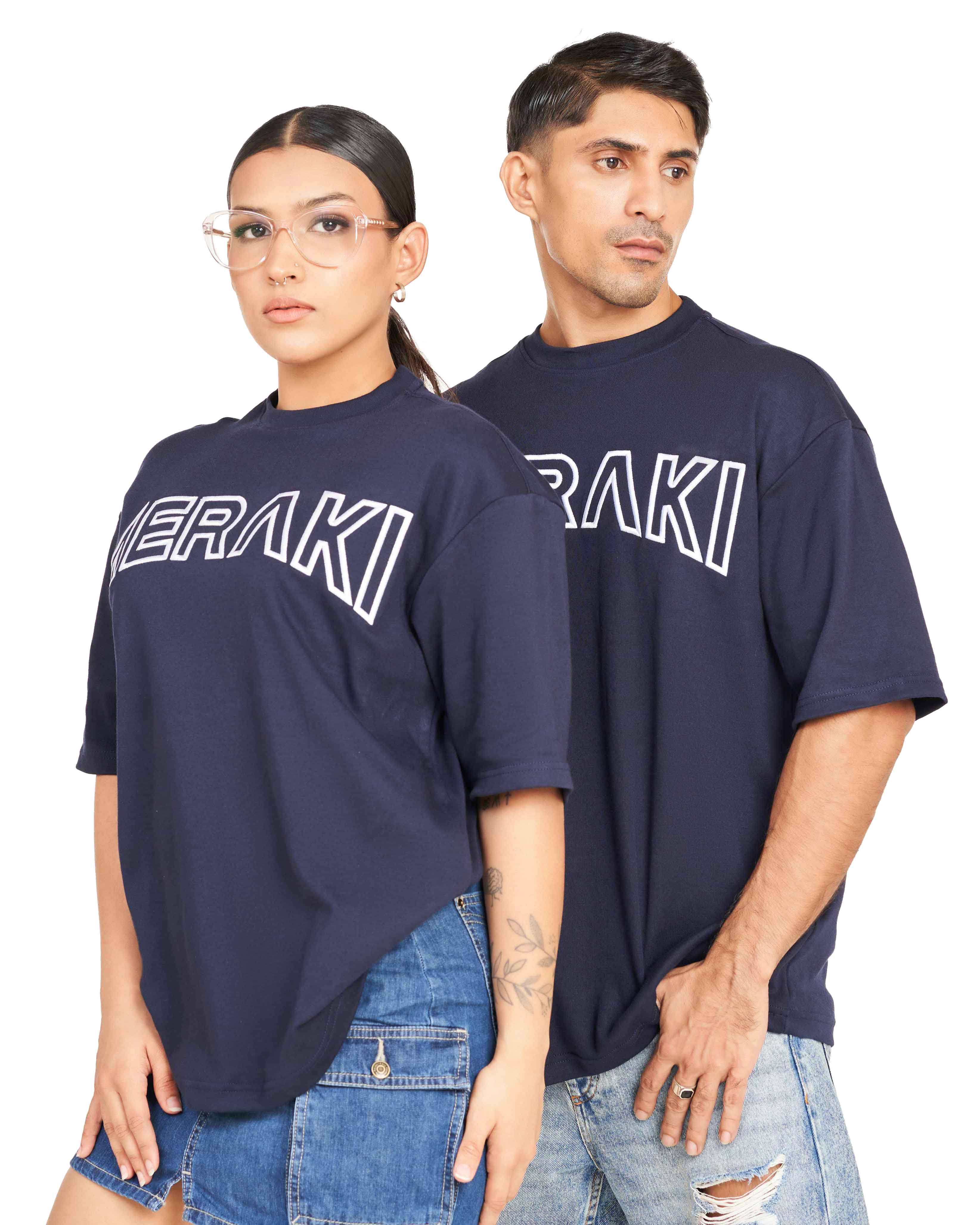 Unisex Warrior Oversize Tee - Navy