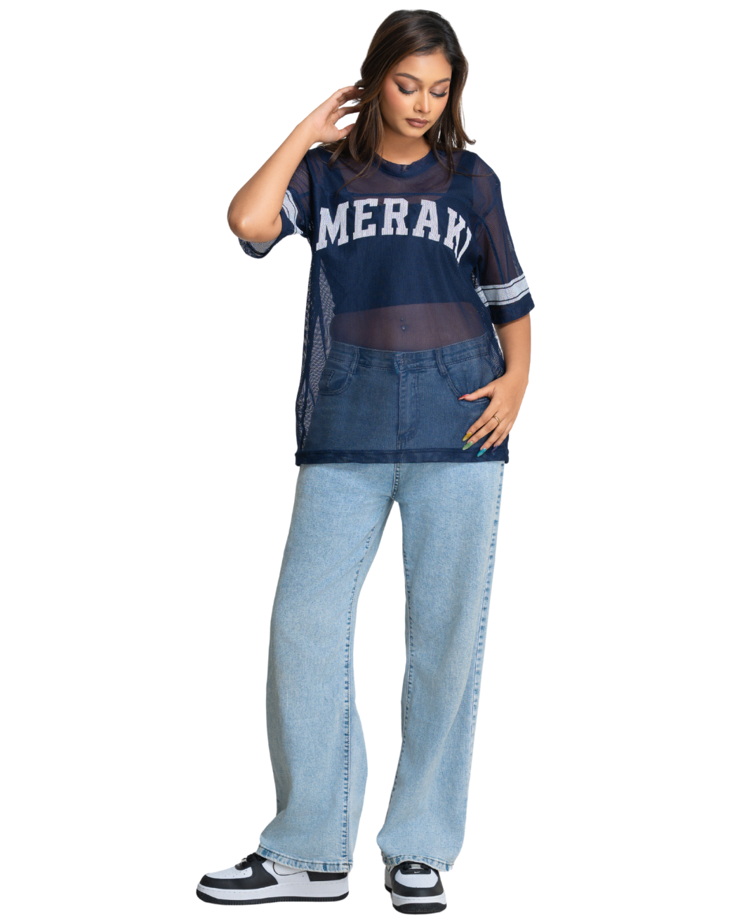 Kiki Mesh Jersey - Space Blue