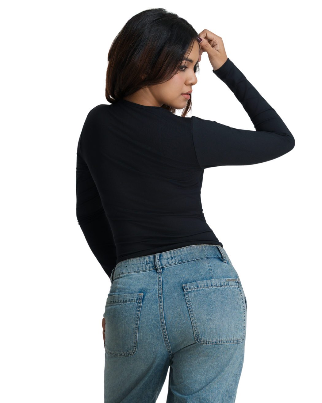 Bodyline Fit Long Sleeve Crop - Panther