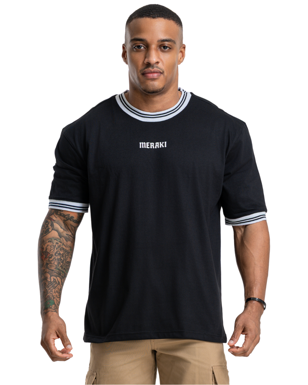 Ribline Oversize Tee - Obsidian