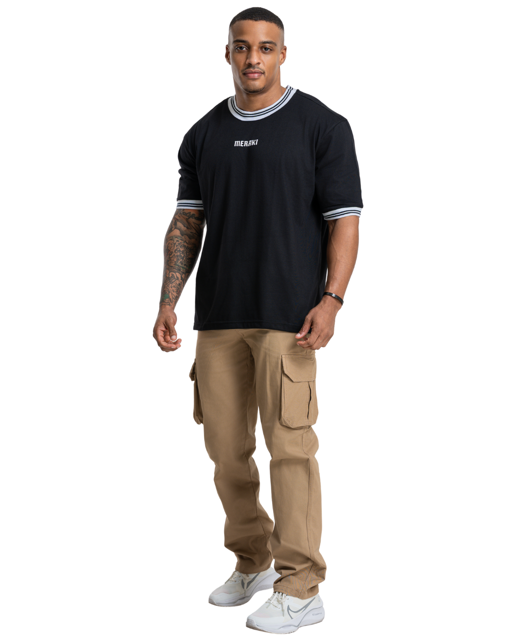 Ribline Oversize Tee - Obsidian