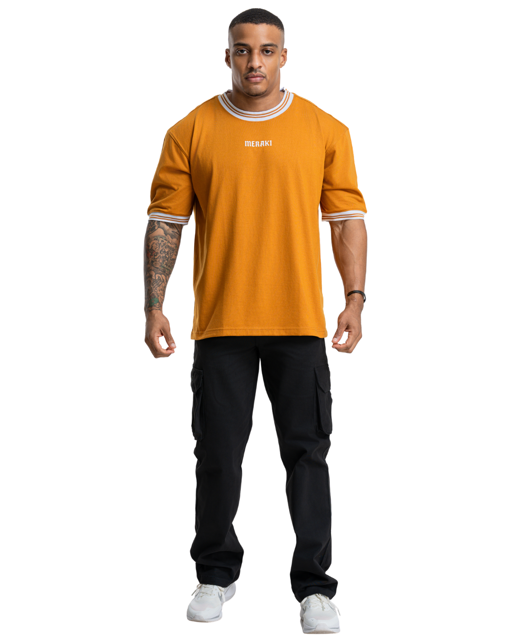 Ribline Oversize Tee - Gold Ochre