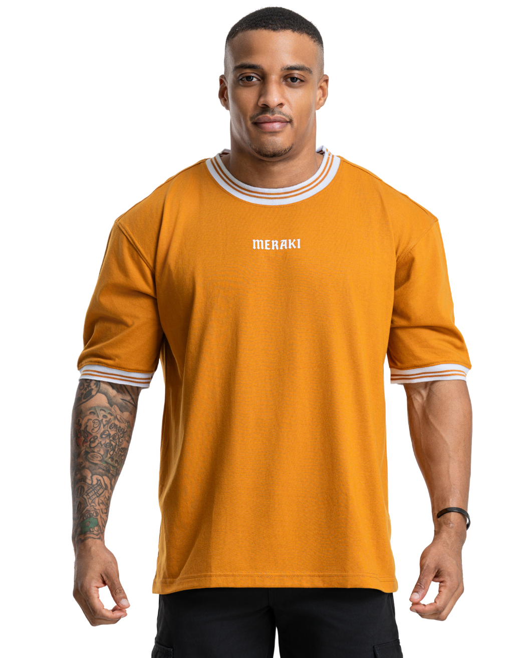 Ribline Oversize Tee - Gold Ochre