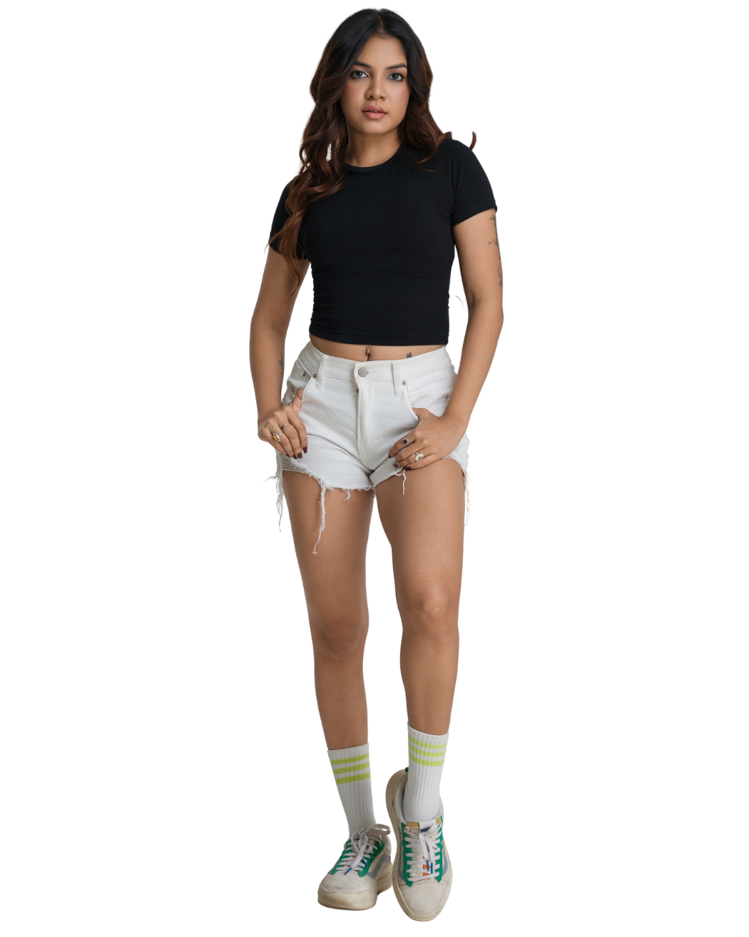 Bodyline Fit Short Sleeve Crop - Panther