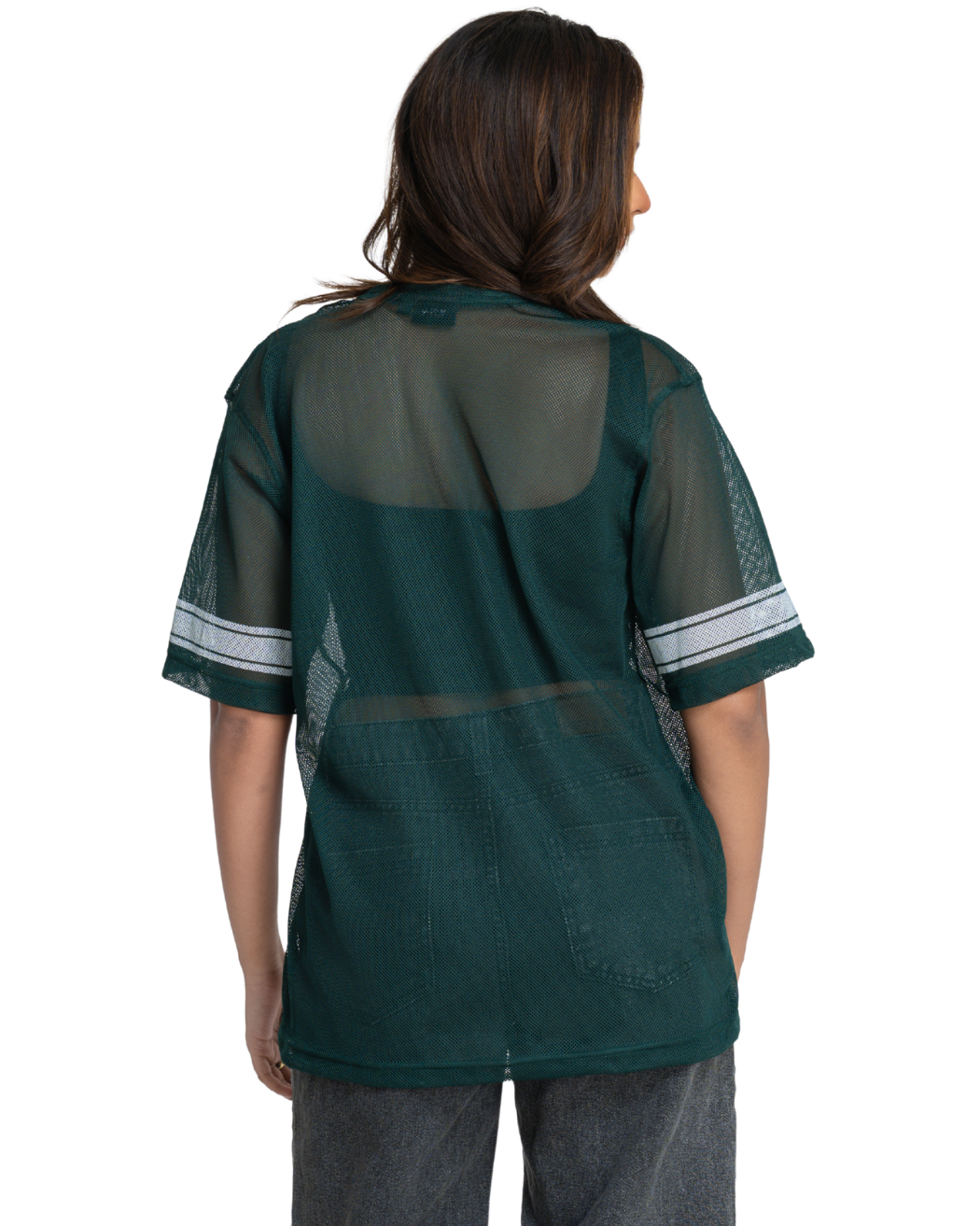 Kiki Mesh Jersey - Forest Green