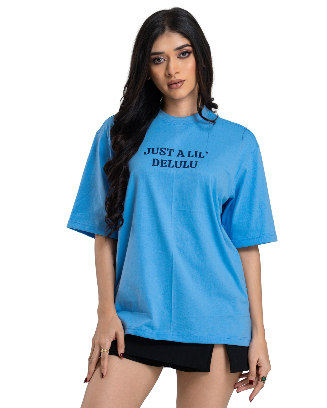 Lil' Delulu Oversize Tee - Sky