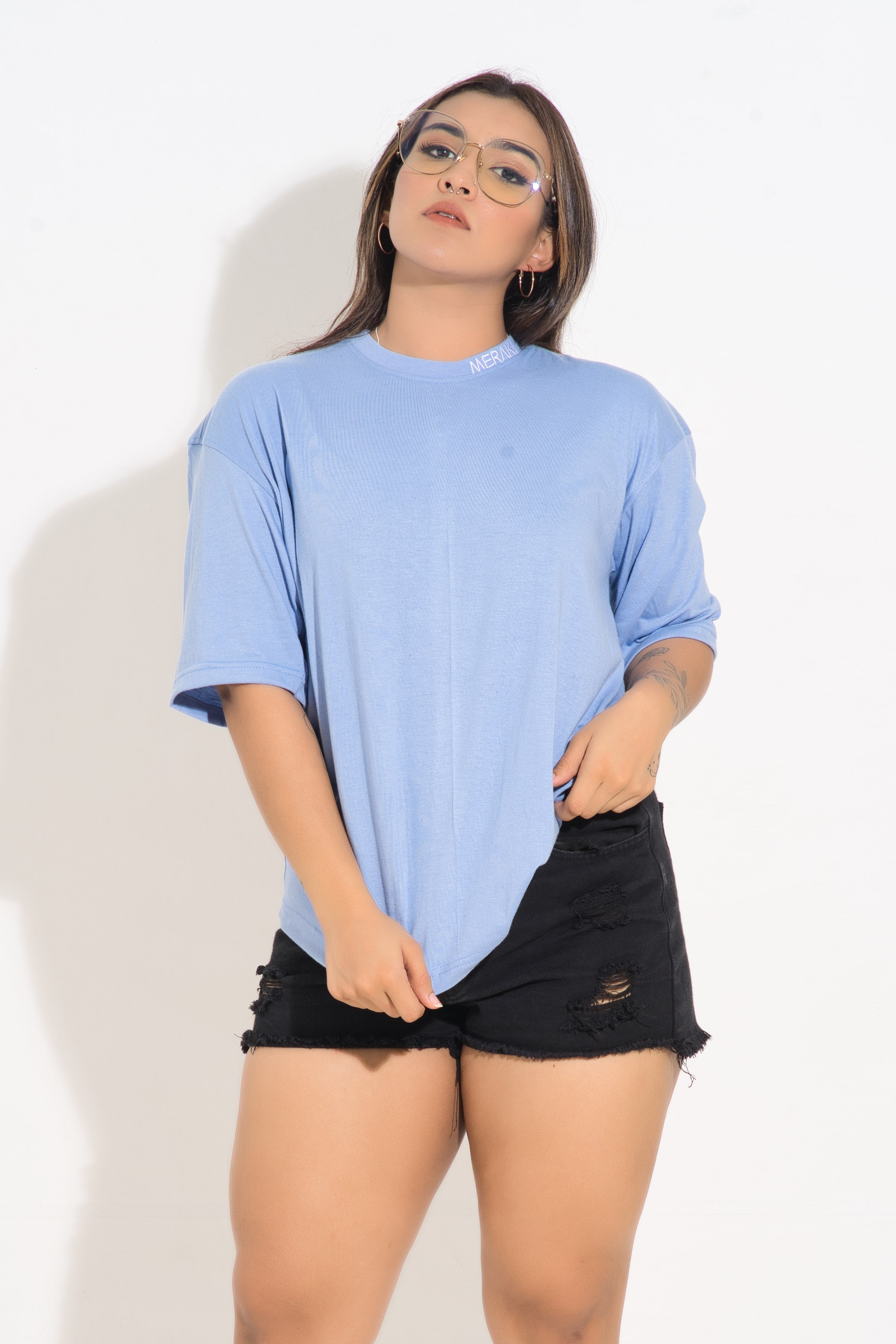 Unisex Core Oversize Tee - Sky Blue