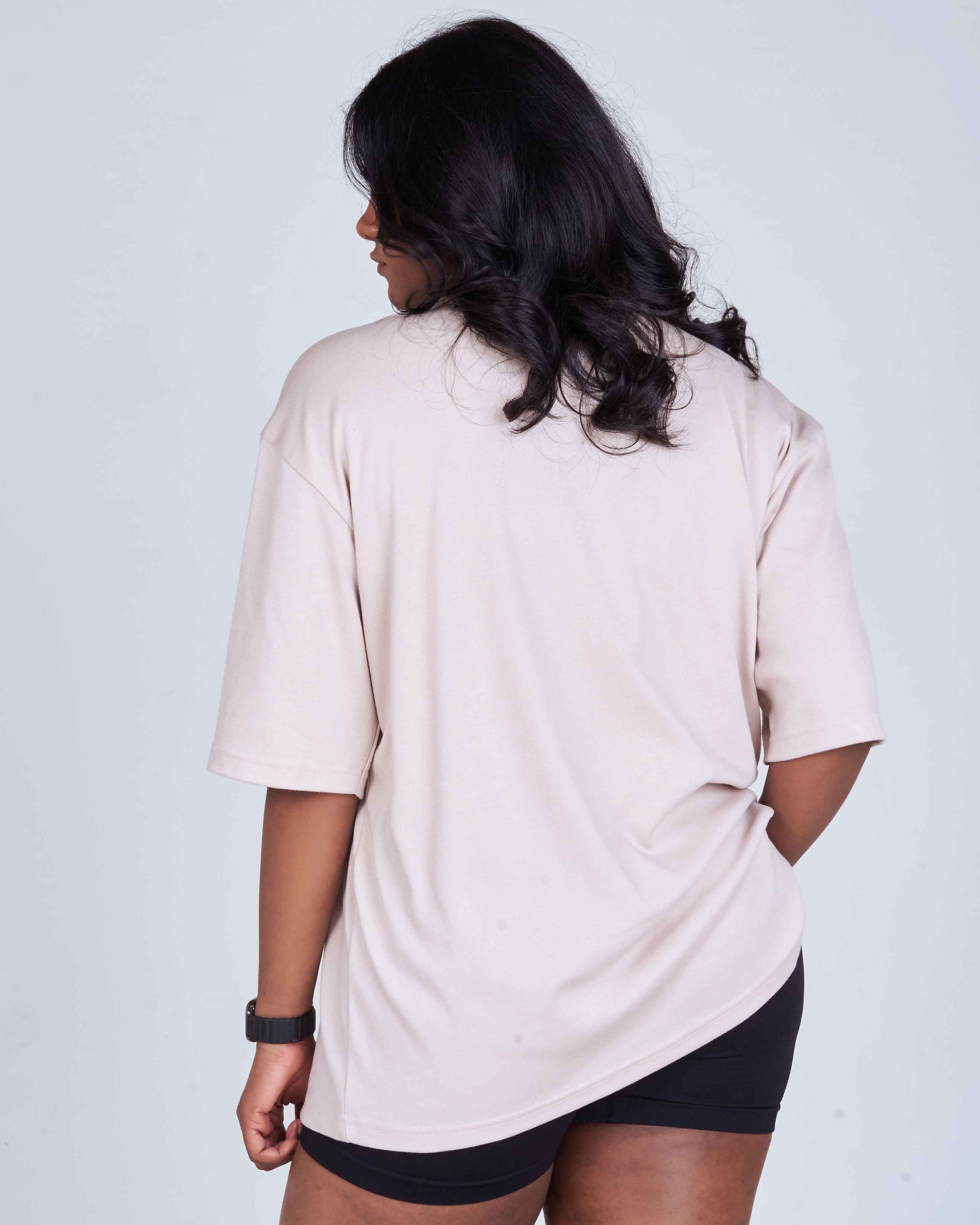 Unisex Core Oversize Tee - Champagne